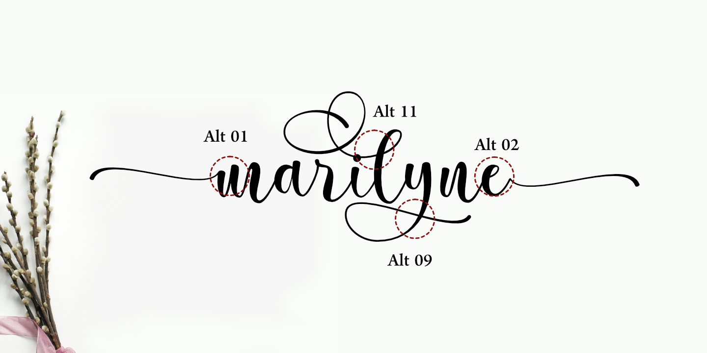 Beispiel einer Marilyne-Schriftart #5